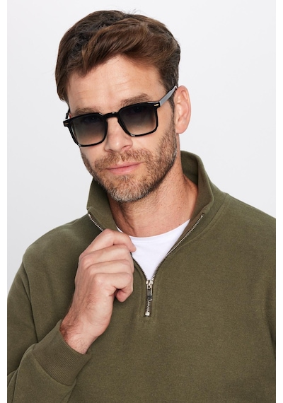 Tudors Unisex Relax Fit Rahat Kesim Pamuklu Yarım Fermuarlı Haki Dik Yaka Sweatshirt-31976 Haki Tudors Unisex Relax Fit Rahat Kesim Pamuklu Yarım Fermuarlı Haki Dik Yaka Sweatshirt-31976 Haki