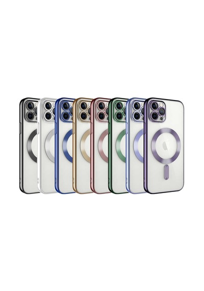 Zore İphone 12 Pro Max Uyumlu Kamera Korumalı Magsafe Wireless Şarj Özellikli Ogaa Demre Kılıf-siya Siyah