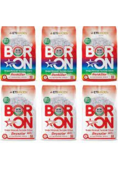 Boron Çamaşır Deterjanı 3 Adet 4 Kg Renkliler+ 3 Adet 4 Kg Beyazlar İçin. Diğer