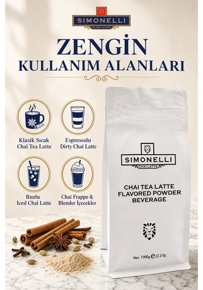 Simonelli Chai Tea Latte Baharatlı Çay Toz Karışımı 1 KG