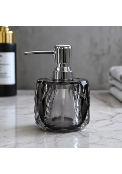 Adet Akrilik Sıvı Sabunluk 210 Ml - 3 Farklı Renkli Kırılmaz Şeffaf Banyo Ve Mutfak Düzenleyici Şık Losyon Ve S Diğer