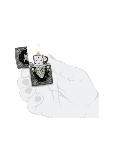 Zippo 211 Hearts Design Çakmak Çok Renkli