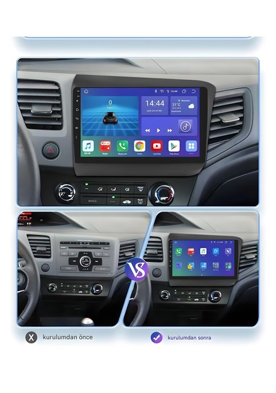 Honda Civic Fb7 2012-2015 Uyumlu 4gb Ram 64gb Android Navigasyon Multimedya Tesla Ekran Android Teyp Double Teyp Kablosuz Carplay Android Auto Bluetooth Wifi Gps Geri Görüş Kameralı 9" Honda Civic Fb7 2012-2015 Uyumlu 4gb Ram 64gb Android Navigasyon Multimedya Tesla Ekran Android Teyp Double Teyp Kablosuz Carplay Android Auto Bluetooth Wifi Gps Geri Görüş Kameralı 9"