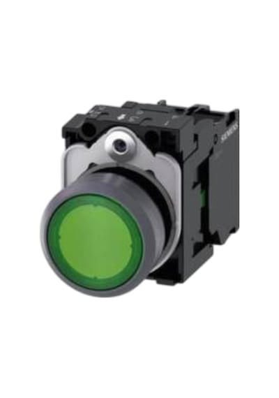 Siemens 3sb6166-0db40-1ba0 - 22mm Led'li Buton Metal Yeşil 230v Ac