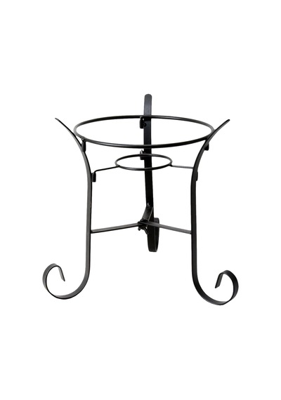 25,4 Cm Uzunluğunda İç Mekan/dış Mekan Cam Gazing Küre Metal Stand, Siyah