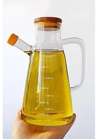 Borosilikat Cam 900 Ml. Yağdanlık Renkli