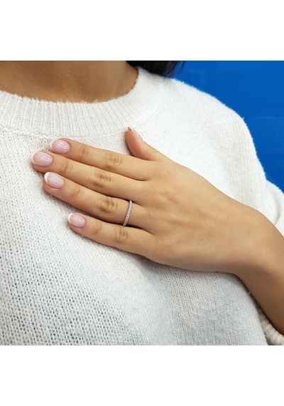 Lova 0,25 Karat Pırlanta Yarımtur Yüzük - 1010206