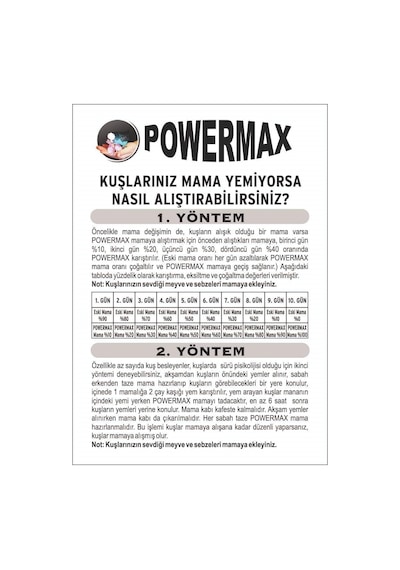 Powermax Extra Plus +++ Yumurtalı Mama 1 Kg