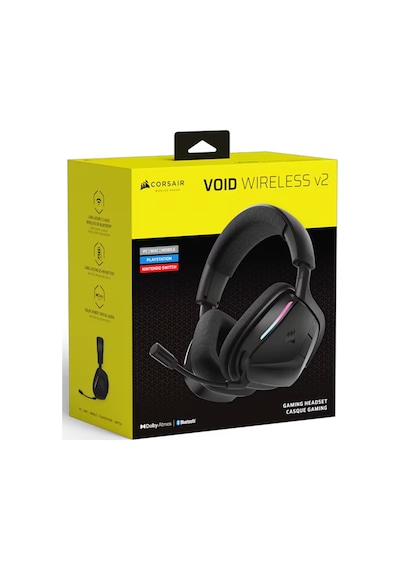 Corsair Void Wireless V2 Rgb Siyah Kablosuz Gaming Kulaklık