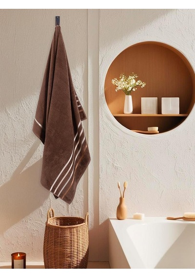 Banyo Havlusu Tekli Pamuk Bale Kahve
