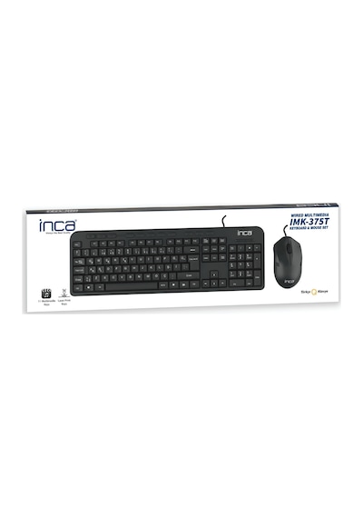 Inca IMK-375T Kablolu Q Klavye Mouse Set