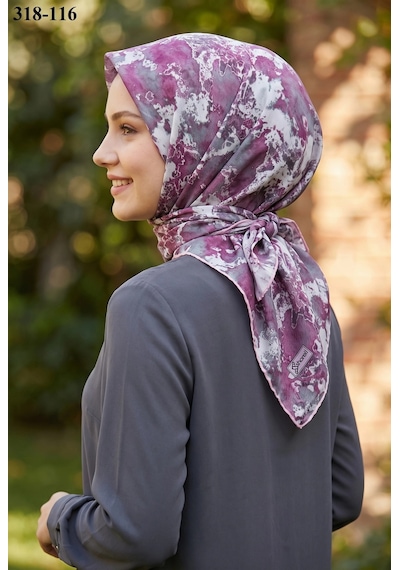 Sharell Desenli Soft Pamuk Eşarp 318-116 Çok Renkli