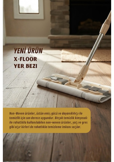 Grimorlife 4 Adet Büyük Boy Mucize Yer Silme Bezi Temizlik Bezi Sıkması Rahat Yer Bezi 50x60- Bulaşık Matı