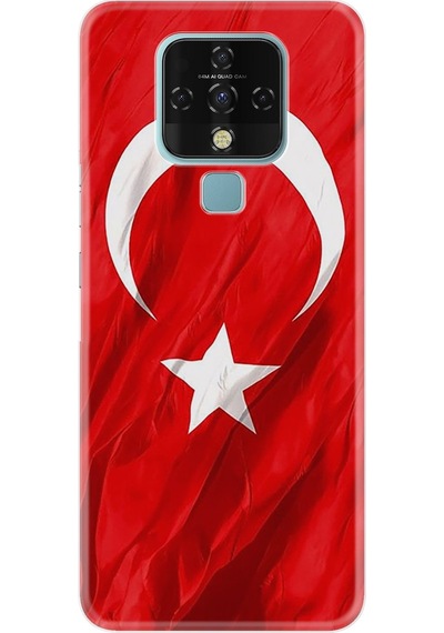 Tecno Camon 16 Kilif Desenli Silikon Sanli Türk Bayragi 4 511814086
