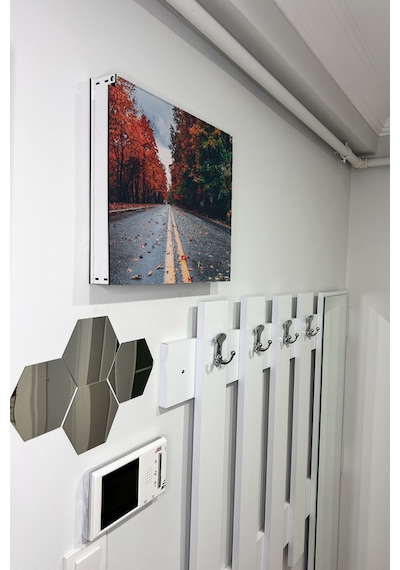 No77decor Sigorta Saklama Kutusu Aynı Zamanda Yol Ve Sonbahar Manzaralı Tablo