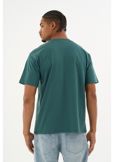 Dechers Erkek %100 Organik Pamuklu Yumuşak Dokulu Comfort Fit Bisiklet Yakalı T-shirt E222 Koyu Yeşil Dechers Erkek %100 Organik Pamuklu Yumuşak Dokulu Comfort Fit Bisiklet Yakalı T-shirt E222 Koyu Yeşil