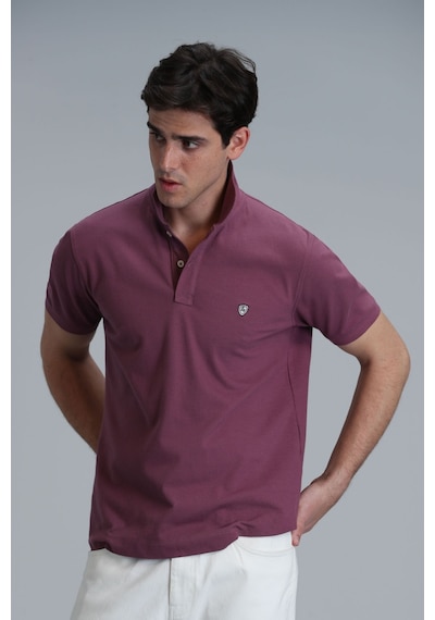 Lufian Erkek Laon Smart Polo T-shirt 111040164 Mürdüm