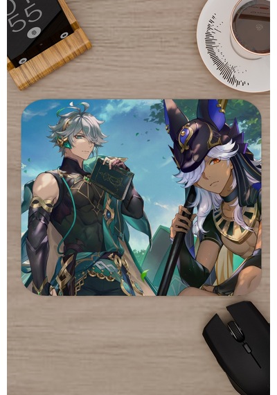 Alhaitham Genshin Impact Anime Gacha V4 - 22x18 Gaming Mouse Pad Fare Altlığı