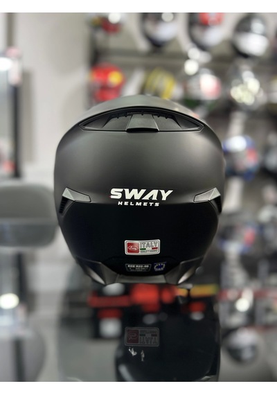 Sway 820 Ayna Vizörlü Kapalı Kask Mat Siyah