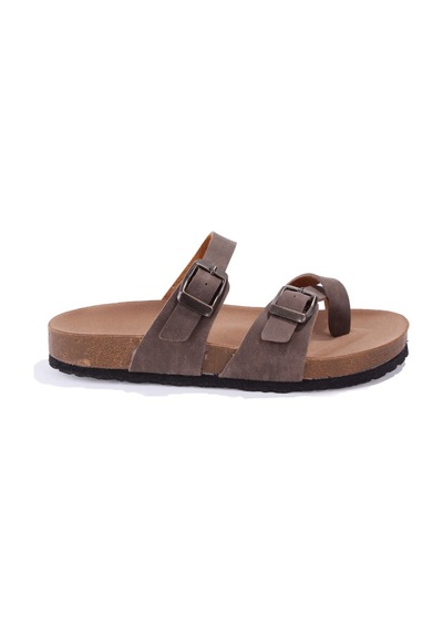 Fly Soft S042031 Vizon Günlük Ortopedik Permak Arası Kadın Spor Terlik Vizon