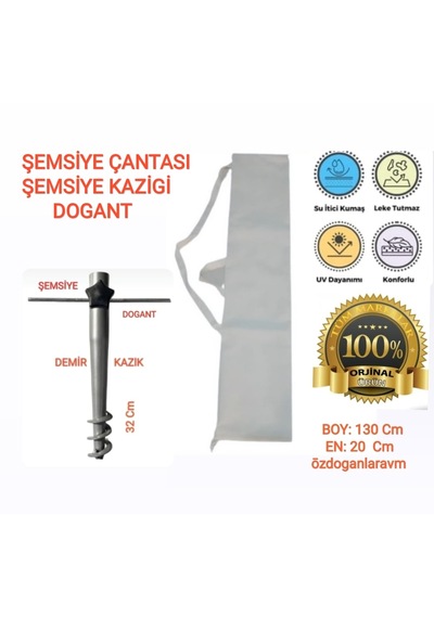 Plaj Şemsiyesi Çantası Ve Yer Sabitleme Aparatı