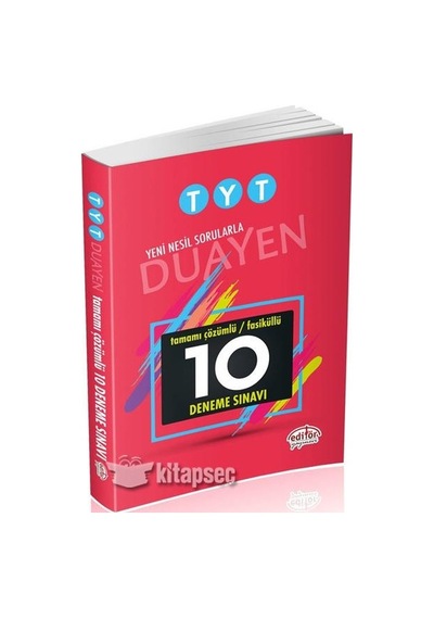 Tyt Duayen Çözümlü 10 Deneme - Editör Yayınevi