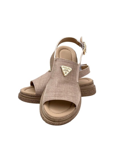 Kadın Rad Vizon Keten Bilekten Bağlamalı Sandalet 4 Cm Sn100 001