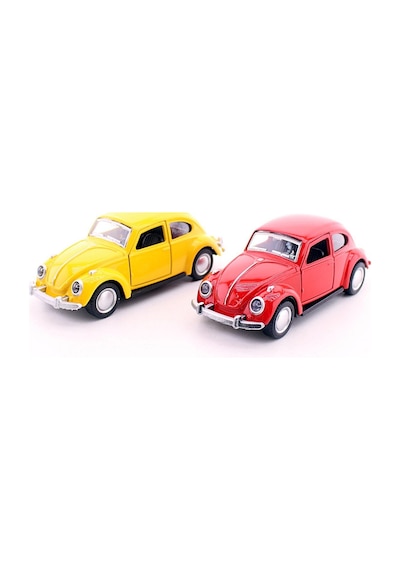 2 Adet Çek-Bırak Metal Vosvos Araba Büyük Boy 12Cm Sarı-Kırmızı