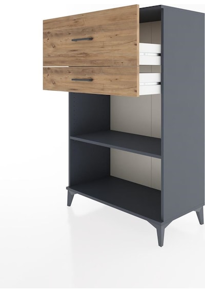 Hyperion Dolap Tek Raflı 2 Çekmeceli 88x44x134 Antrasit-çam Antrasit Hyperion Dolap Tek Raflı 2 Çekmeceli 88x44x134 Antrasit-çam Antrasit