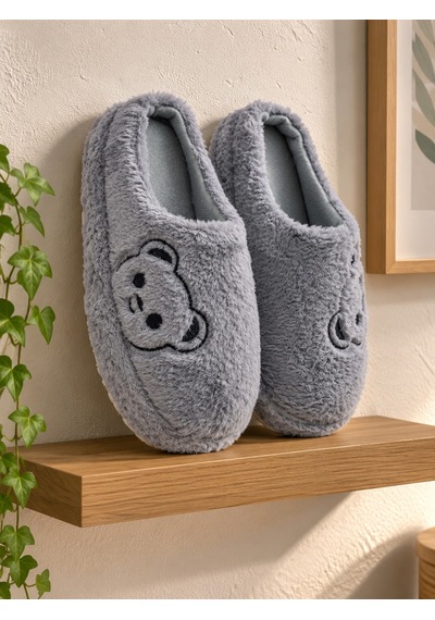 Modafrato Fluffy Ayıcık Desenli Kadın Ev Terliği Kışlık Yünlü Terlik Ses Yapmayan İçi Yünlü Günlük Rahat Terlik Siyah Modafrato Fluffy Ayıcık Desenli Kadın Ev Terliği Kışlık Yünlü Terlik Ses Yapmayan İçi Yünlü Günlük Rahat Terlik Siyah