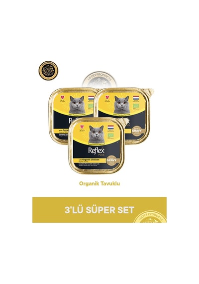 Reflex Plus Sos İçinde Organik Tavuklu Yetişkin Kedi Maması 3 85 G