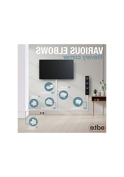 4 Metre Uzunlu Kablo Kanalı Seti, Yapışkanlı Kablo Gizleyici Ve 19 Ek Aparat
