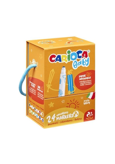 Carioca Jumbo Bebek Süper Yıkanabilir Keçeli Boya Kalemi 24'lü 46817