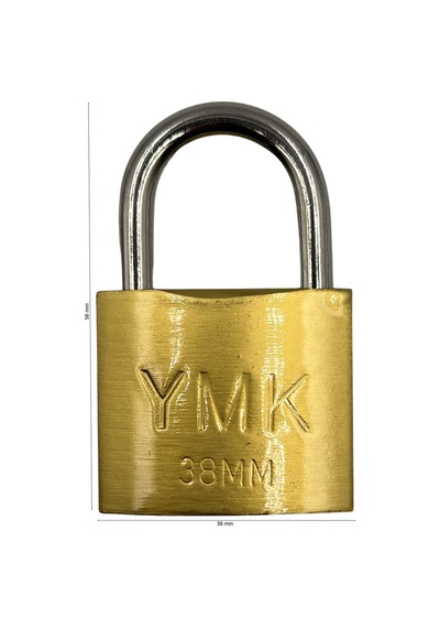 Ymk Kancalı Asma Kilit Kısa Sarı 38 Mm