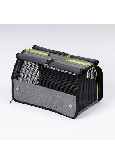 Reyo Brave Paws Flybag Plastik Yırtılmaz Fileli Kedi Ve Köpek Taşıma Çantası Seyahat Çantası Gri 45x25x26cm