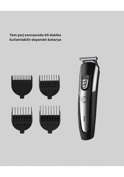 Ergonomik Profesyonel Tıraş Makinesi Saç Sakal Kesme Ve Düzeltme