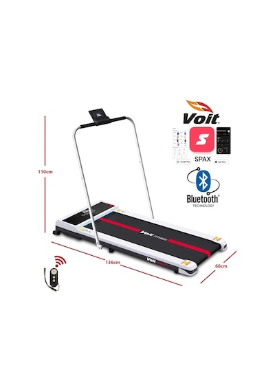 Voit Powerfit Uzaktan Kumandalı Koşu Bandı Katlanabilir Işıklı 12 KM Hız (Manuel Eğim Ayarlı)