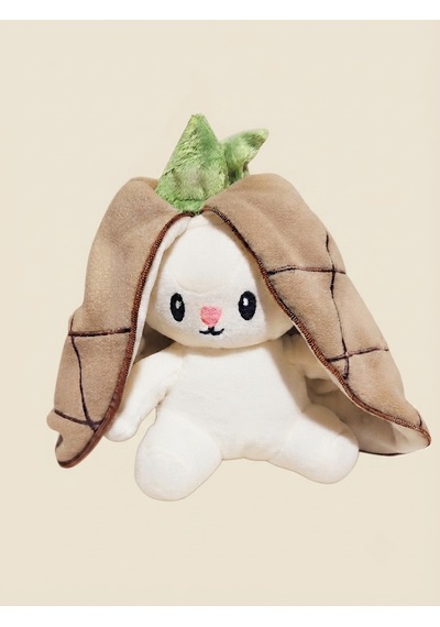 Peluş Meyveli Tavşan -55 Cm Koyu Bej