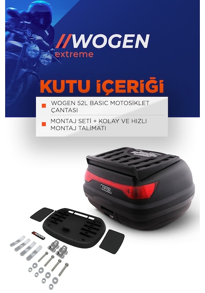 Wogen Wg52 Basic Arka Çanta 52 Litre Siyah