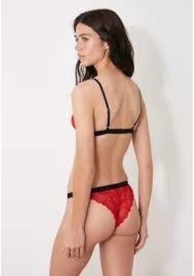 Deep Secret Kırmızı Full Dantel Bralet Takım 001