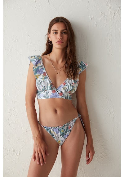 Penti Çok Renkli Dream Garden Çiçek Desenli Fırfır Detaylı Süper Bikini Altı