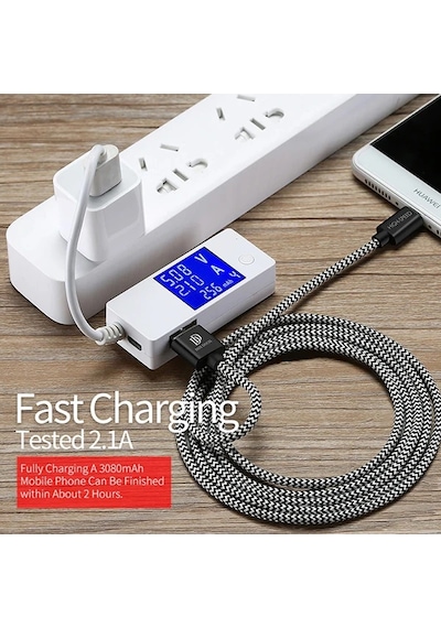 Dux Ducıs Usb Type C Kopmaz Yırtılmaz Usb Kablo Hızlı Şarj 1 Metre- 5775 Standart
