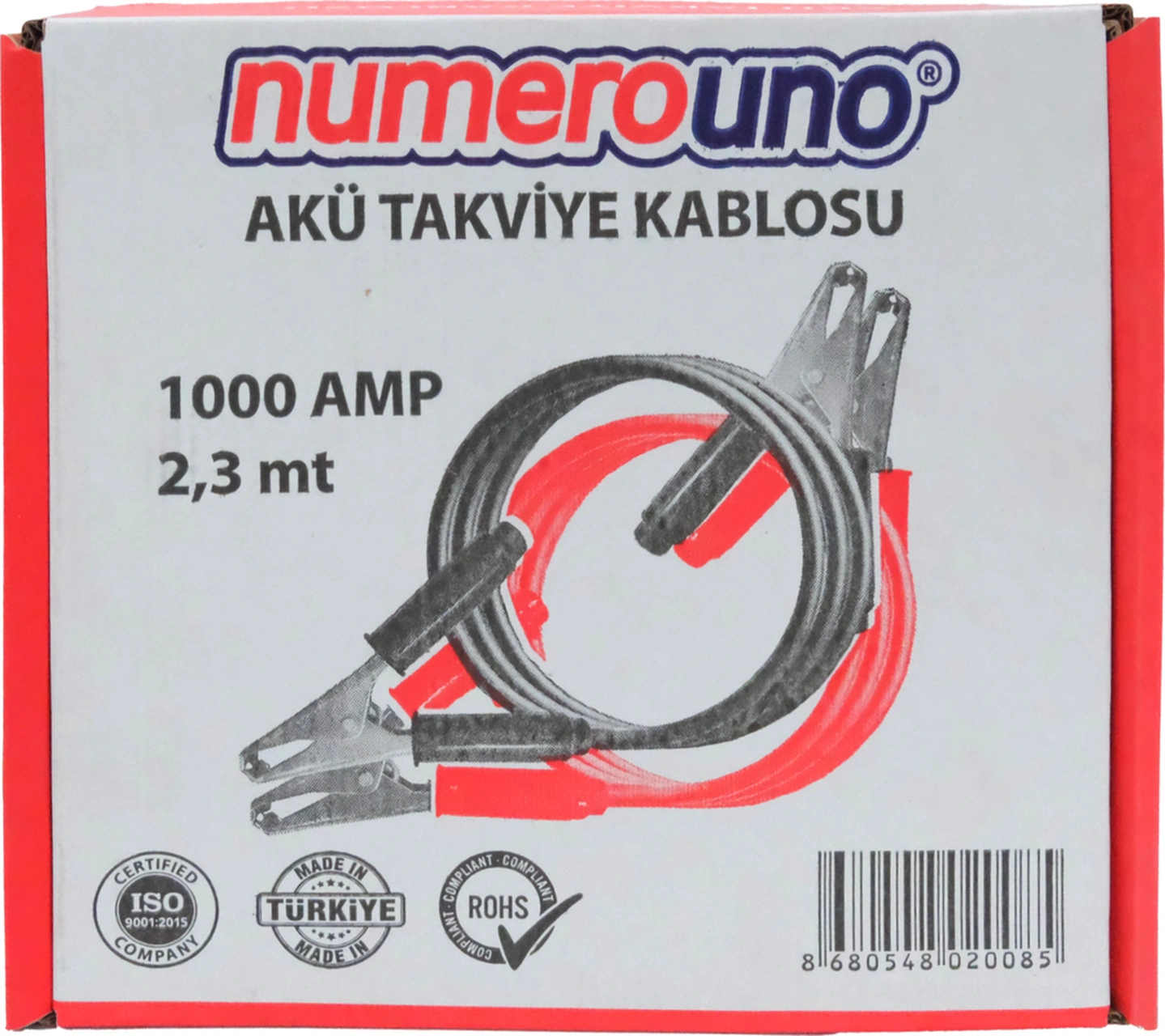 Numerouno Akü Takviye Kablosu 1000a 2,3 Metre 12v Ve 24v Araçlar İle Uyumlu