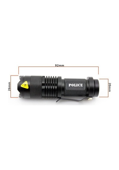 Cree Q5 Led Zoomlu Duracell Pilli Mini Feneri