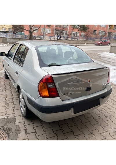 Renault Clio 2 Symbol 1998-2008 Sedan Uyumlu Bagaj Üstü Spoiler Bagaj Çıtası Piano Black Parlak Siyah (00) (ŞüsCarOto Aksesuar)