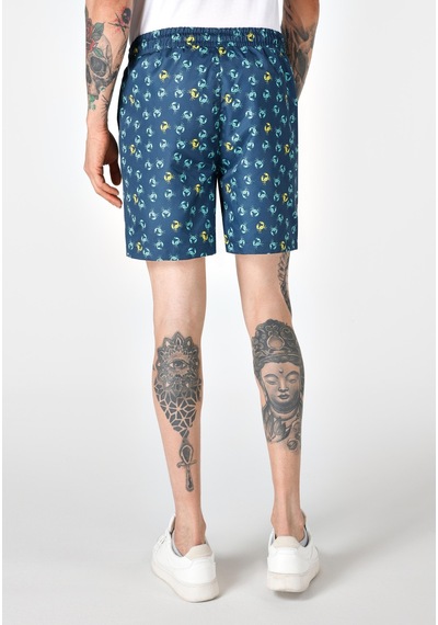 Colin's Colins Slim Fit Baskılı Erkek Lacivert Deniz Şortu Cl1063615 Q1.v2 Nav Lacivert