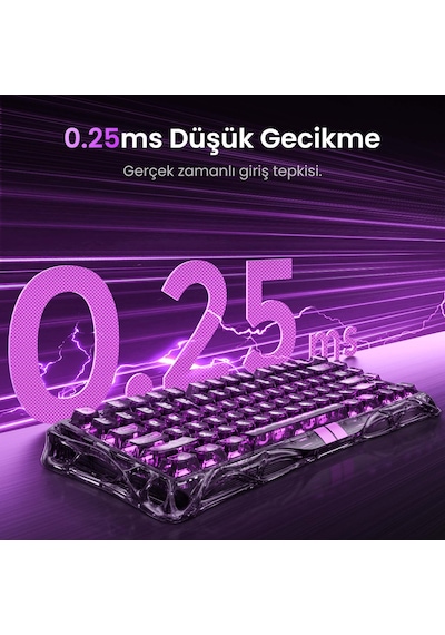 Gravastar V75 Lite Manyetik Kablolu Gaming Klavye, M2 Kablosuz Optik Mouse Ve Mousepad Oyuncu Seti, Optik