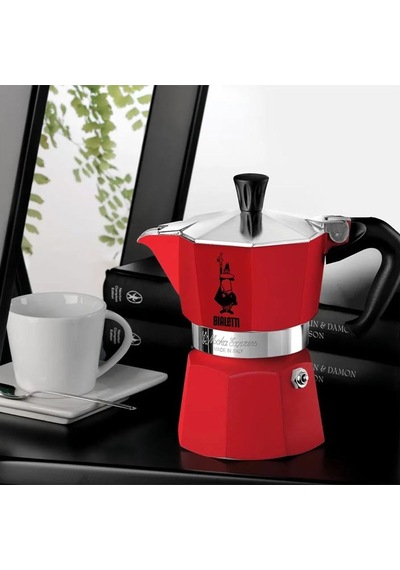 Bialetti Express Moka Pot, 3 Cup, Kırmızı