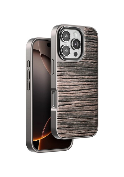 Venco - 834 - İphone 16 Pro Wave Kapak - Glblseme - - Kahverengi