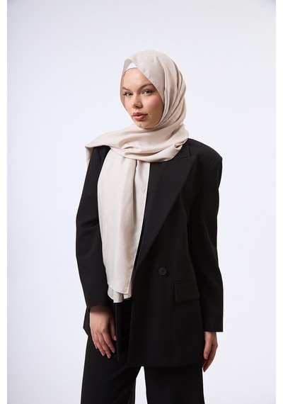 Mirsoy Scarf Mir Modern Desen Şal Ekru